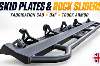 design skid plates rock sliders and truck armor fabrication cad