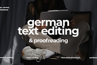 summarize, shorten and proofread your german text