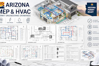 provide permit engineering mep drawing hvac design for arizona city permits