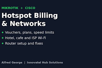 set up mikrotik hotspot billing and cisco network for your business