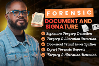do forensic document, forgery, signature verification and fraud detection