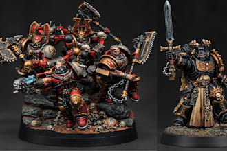 3d print and paint your warhammer, 40k, wargaming tabletop miniatures ,fantasy
