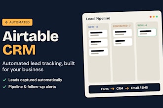 build an airtable CRM with automated lead tracking