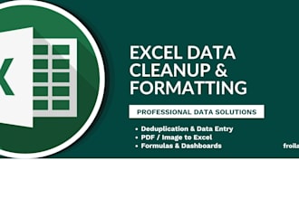 do excel data cleaning, formatting, and deduplication