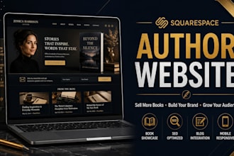 design a artist squarespace author website that sells your books portfolio