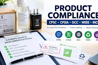 provide cpsc cpsia gcc warning label weee inci compliance