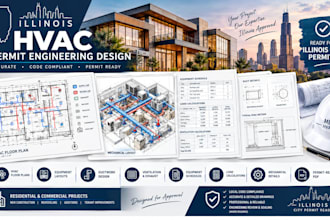 provide permit engineering hvac design for illionis city permits
