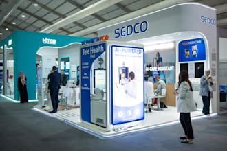 design large format graphics for medical and healthcare tech events