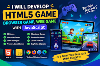 develop HTML5 game, browser game, web game with javascript