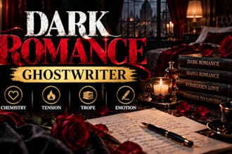ghostwrite your dark romance novel and romance fiction