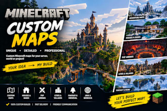 professionally build custom minecraft houses, maps,