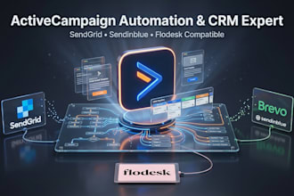 setup activecampaign automation, sendgrid, sendinblue, or flodesk email flow