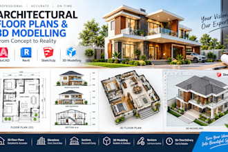 do architectural floor in autocad revit sketch up and 3d modelling