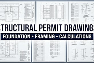 structural permit drawings foundation framing calculations