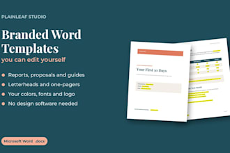 design an editable microsoft word template