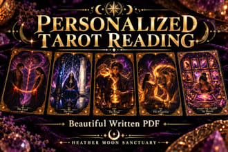 create a personalized tarot reading with a beautiful PDF