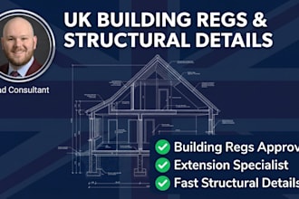 draw UK building regulations drawings and structural details for extensions