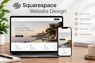 build squarespace website design or redesign squarespace website development