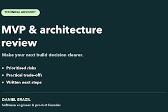 review your mvp architecture or developer proposal