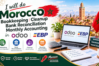 do morocco bookeeping cleanup bank reconciliation monthly accounting in odoo ebp