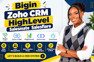 setup bigin zoho CRM highlevel salesmate salesflare