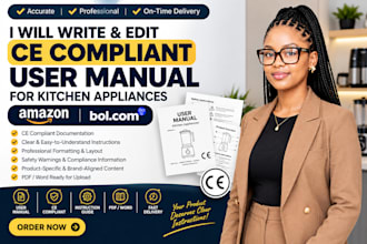 write edit ce compliant user manual for kitchen appliances amazon bol products