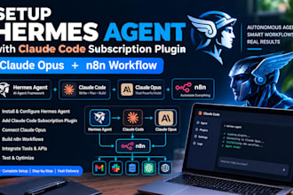 setup hermes agent with claude code subscription plugin claude opus n8n workflow