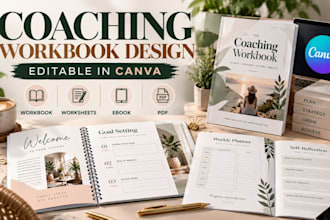 design canva coaching workbook ebook and client workbook
