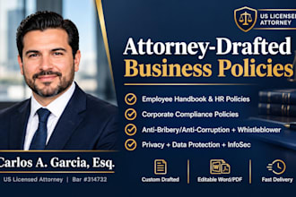 draft custom corporate compliance policies for your business