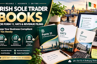 clean irish sole trader bookkeeping for form 11, vat3 return and revenue filing