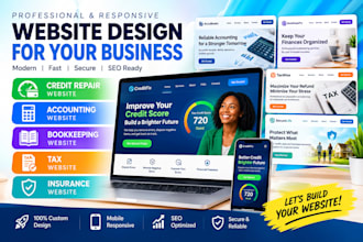 build credit repair website accounting website bookkeeping tax insurance website