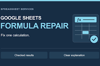 fix a google sheets formula error or incorrect calculation