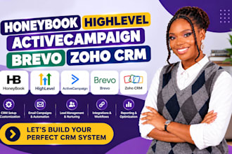 setup honeybook highlevel activecampaign brevo zoho CRM