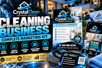 create a professional cleaning business marketing kit