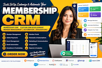build, set up, customize and automate your membership organization CRM