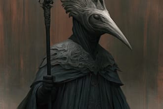 draw brutal horror darkart for metal band album cover