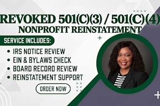 revoked nonprofit 501c3 and 501c4 irs notice, ein, bylaws, board