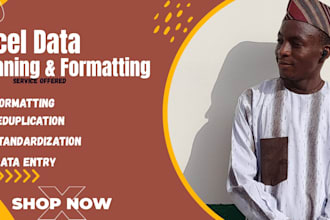 do excel data cleanup and formatting