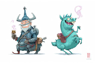 develop a 2d cartoon character for you