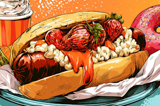 food pop art of your food pop art