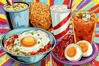 food pop art of your food pop art