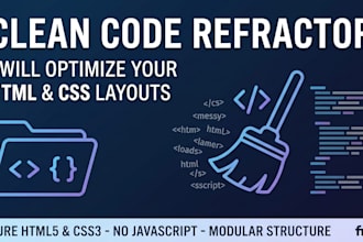 refactor and clean up your HTML CSS code
