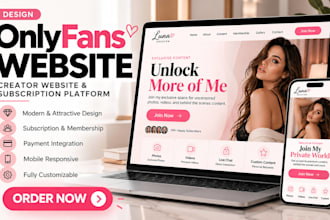 design onlyfans website, creator website and subs