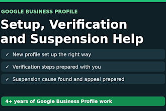 do google business profile verification and fix suspended gmb profile