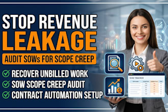 audit sow for scope creep and unbilled work revenue leakage contract automation