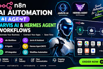 build n8n ai automation ai agent jarvis ai and hermes agent workflows