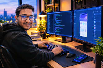 create a full stack web and mobile app with ai features