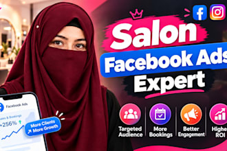 create and manage facebook ads for salon bookings