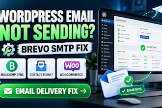 fix brevo smtp wordpress email, mailchimp woocommerce store sync, contact form 7