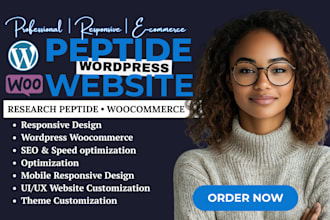 build fda complaint research website woocommerce peptide store and landing page